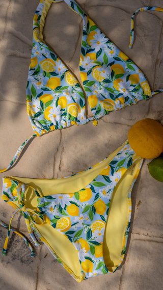 Lemon Bikini Top