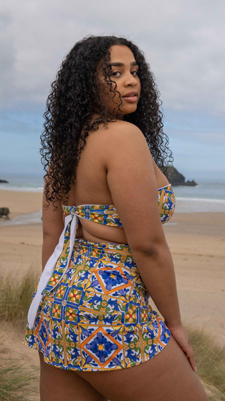 Majolica Drawstring Skirt